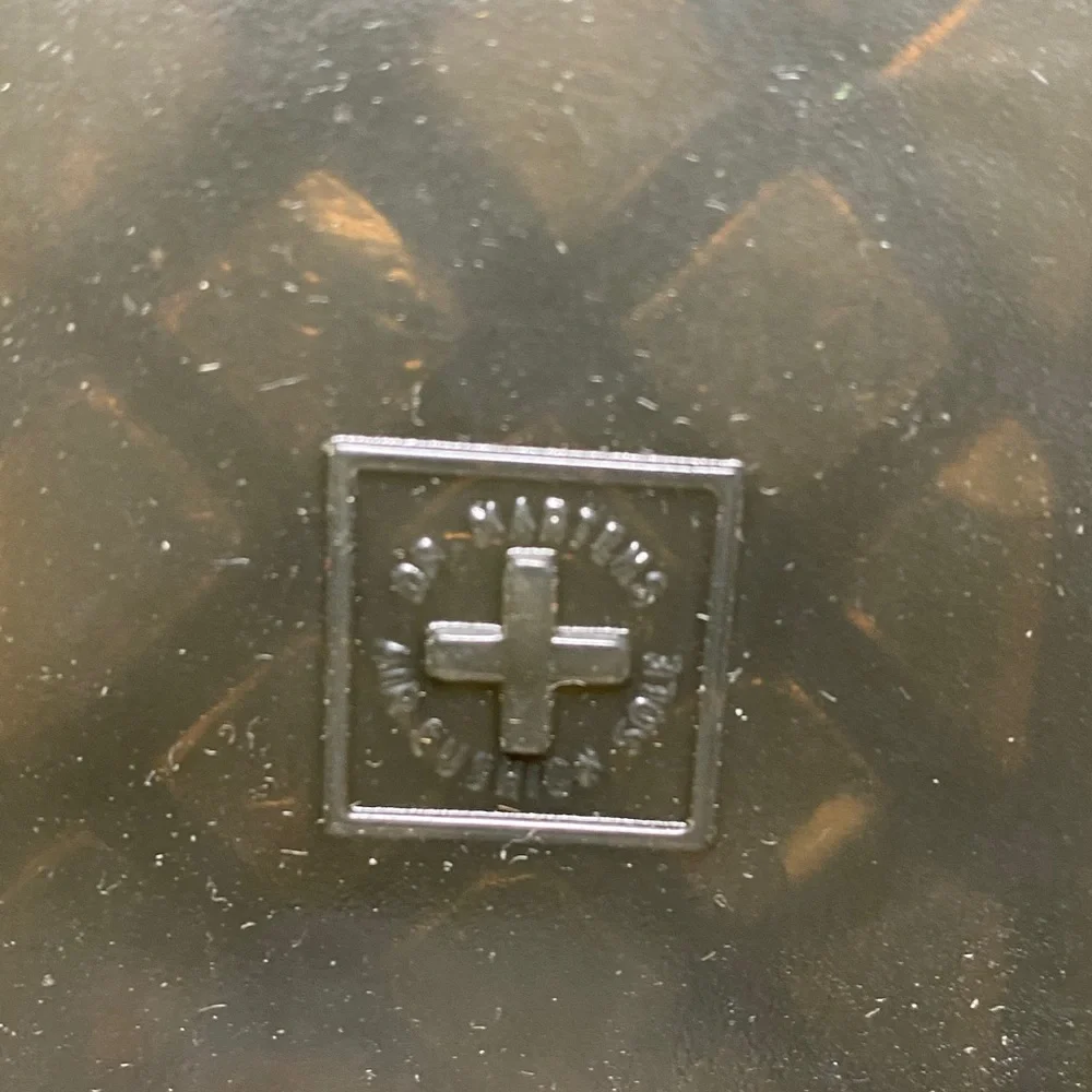 New Dr. Martens Leather Black Boots 8 Laurenne Distressed Patent Leather Laceup - Picture 13 of 13